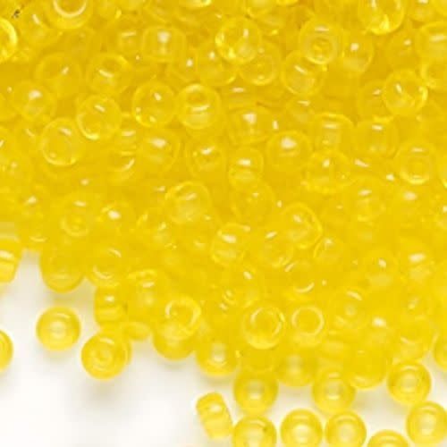 #11 Miyuki Seed Beads - Transparent Yellow, 11-9136-TB, Approx 24 Grams, 1 five inch tube