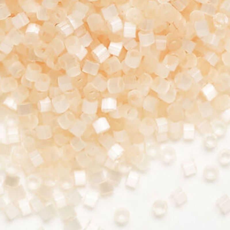 #11 Delica Seed Beads, Satin Silk Light Peach, DB821-TB, Approx 1440 Beads, 1 two inch tube, 7.2 grams