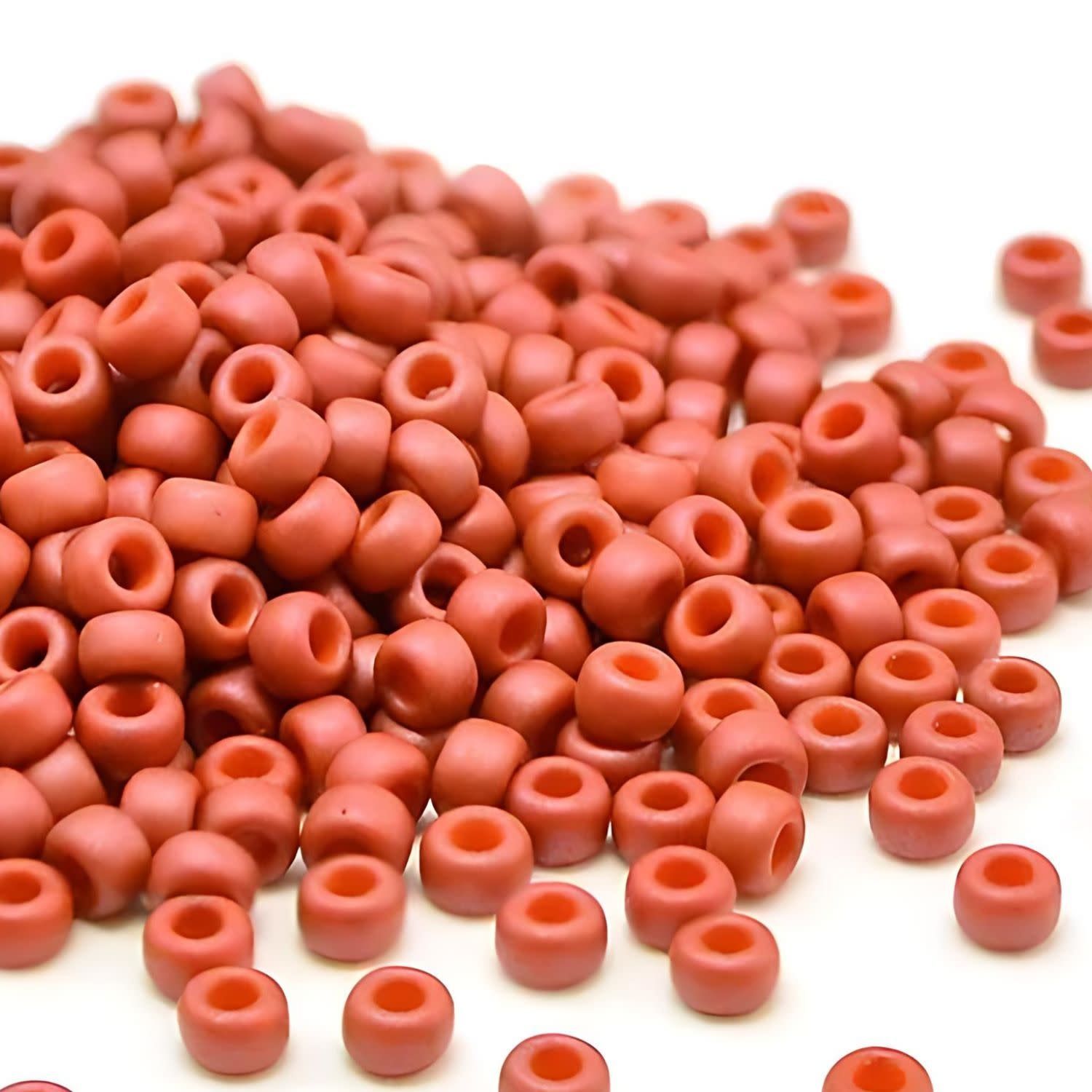 #8 Miyuki Seed Beads - Matte Terracotta Brown, 8-91236-TB, Approx 858 Beads/22 Grams, 1 five inch tube