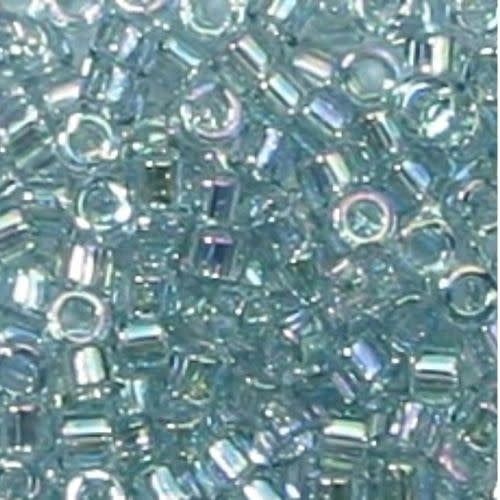 #11 Delica Seed Beads, Transparent Light Blue Ab/Rainbow, DB110-TB, Approx 1440 Beads, 1 two inch tube, 7.2 grams