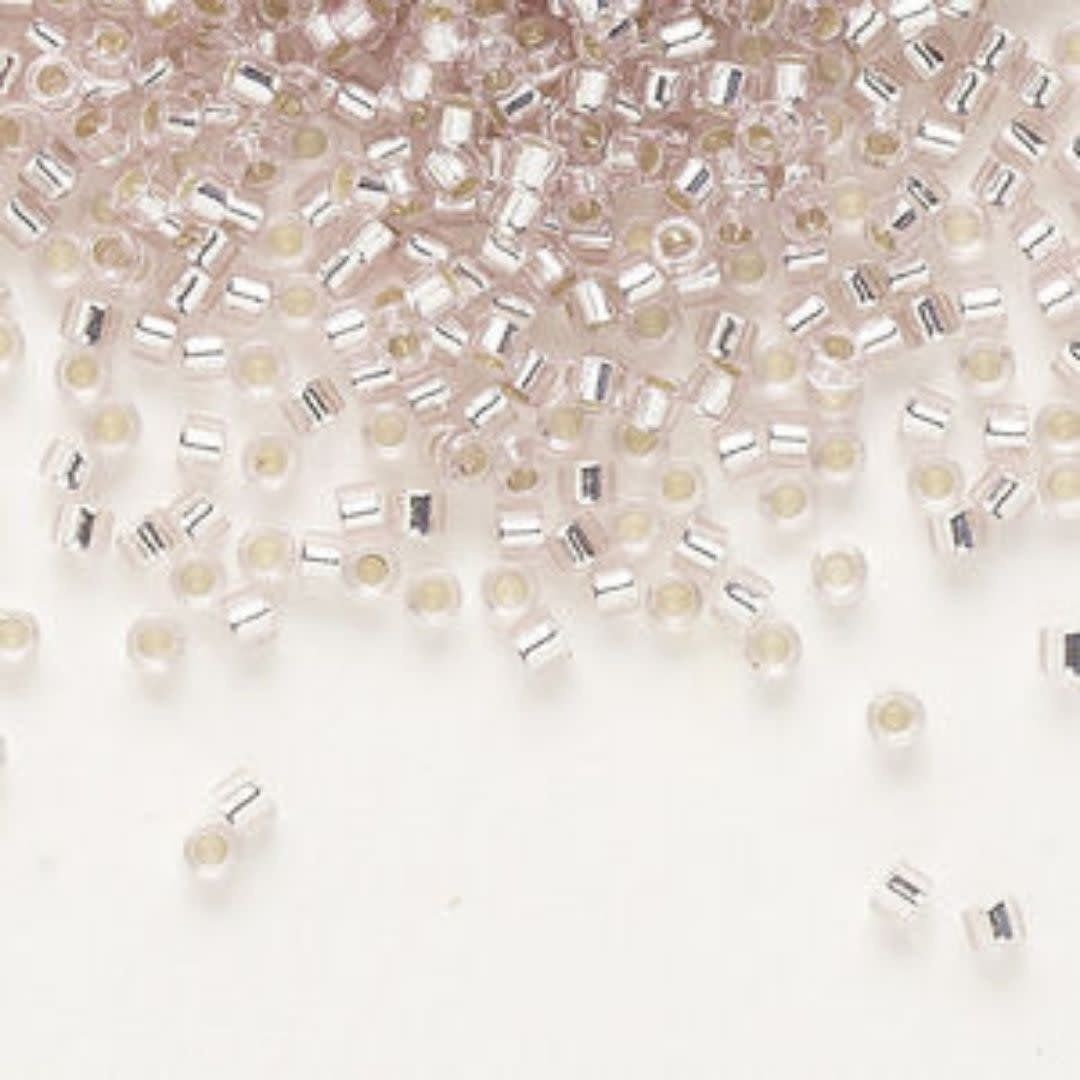 #11 Delica Seed Beads, Silver Lined Pale Blush Pink, DB1433-TB, Approx 1440 Beads, 1 two inch tube, 7.2 grams