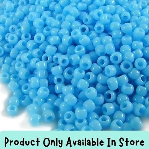 #11 Toho Seed Beads, Opaque Blue Turquoise, 2x2mm, 19 Grams/0.67oz, in store only