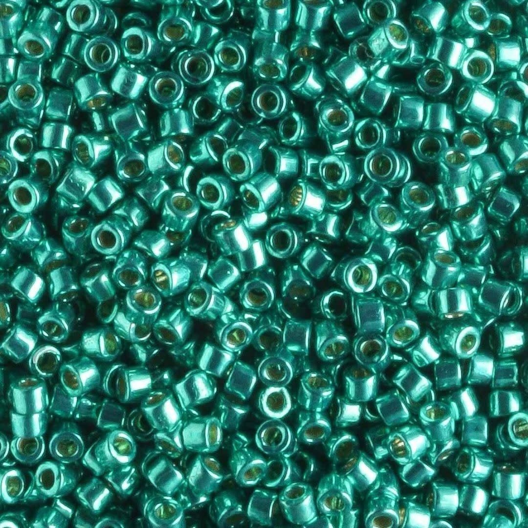 #11 Delica Seed Beads, Duracoat Galvanized Dark Aqua Green, DB2506-TB, Approx 1440 Beads, 1 two inch tube, 7.2 grams