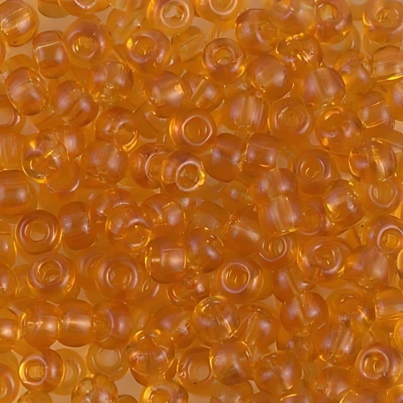#6 Miyuki Seed Beads - Transparent Topaz, 6-9133-TB, Approx 240 Beads, 1 five inch tube, 20 grams