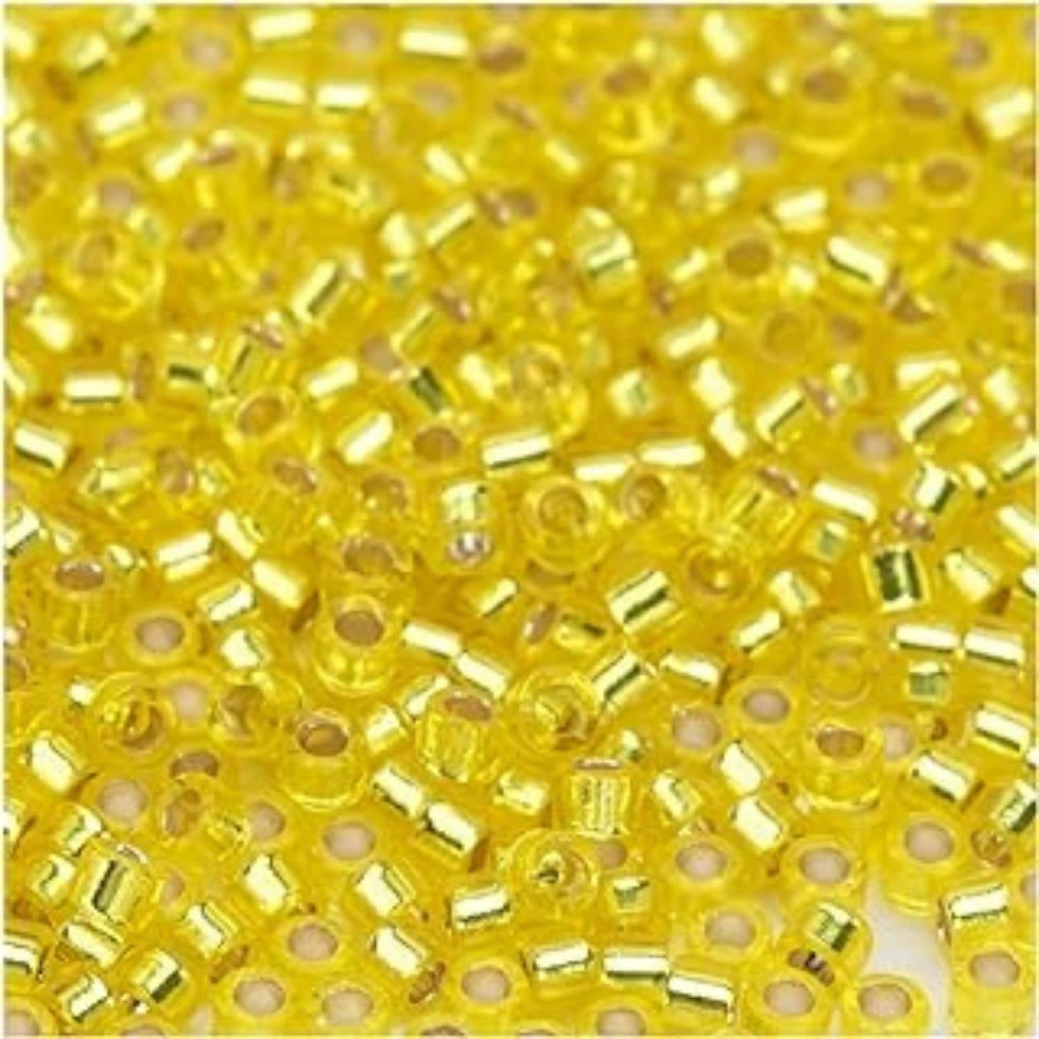 #11 Delica Seed Beads, Silver Lined Yellow, DB145-TB, Approx 1440 Beads, 1 two inch tube, 7.2 grams