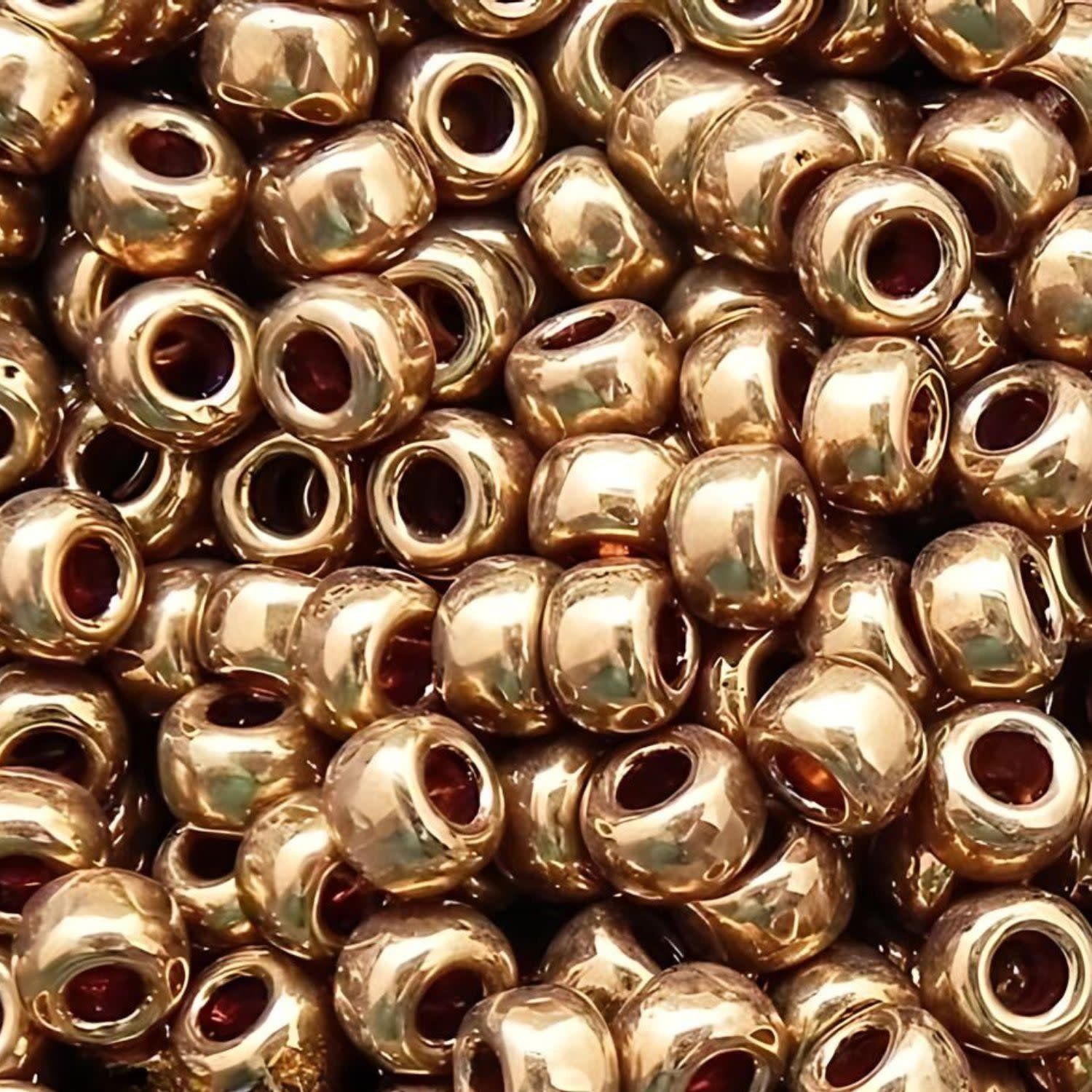 #8 Miyuki Seed Beads - Metallic Light Bronze, 8-9457L-TB, Approx 858 Beads/22 Grams, 1 five inch tube