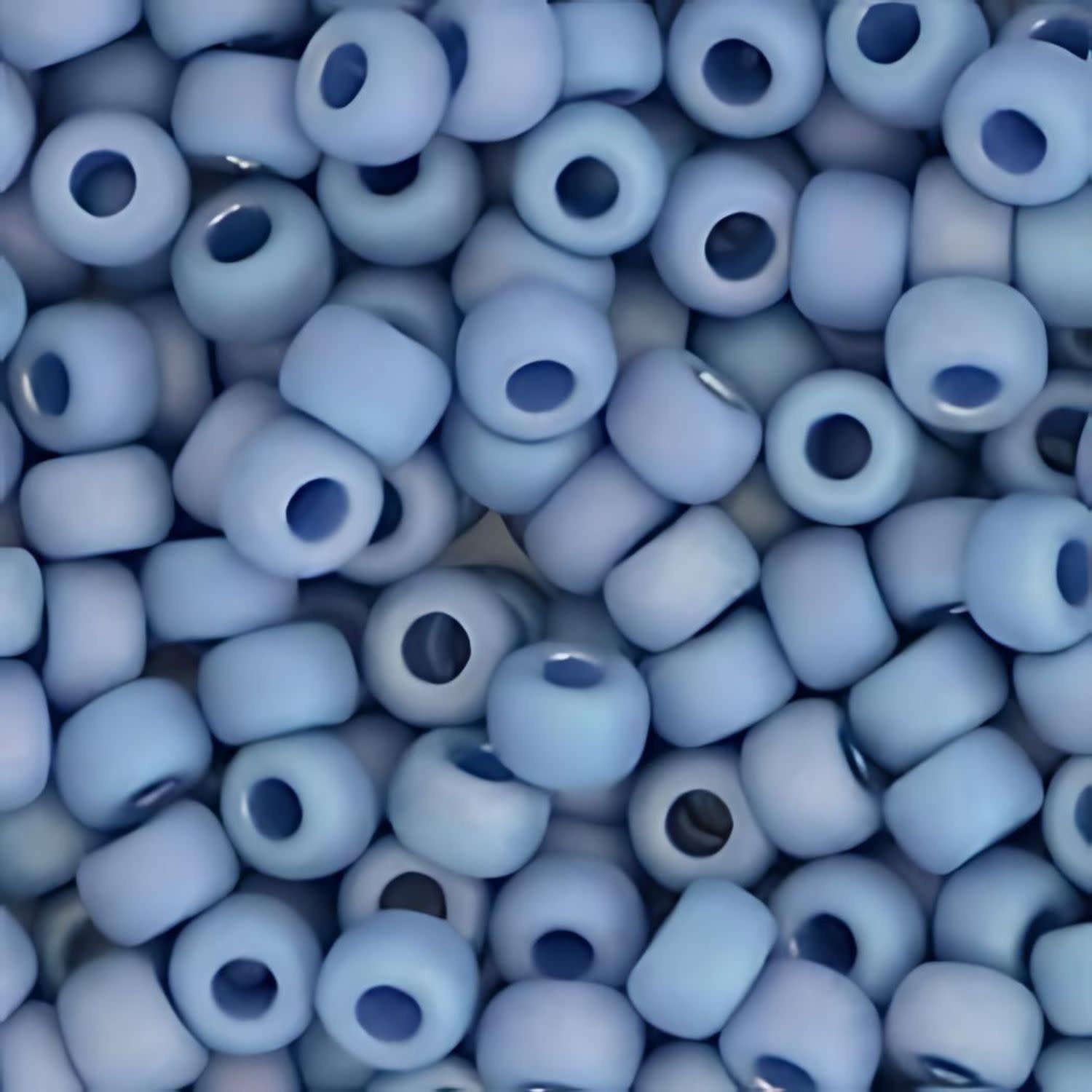#8 Miyuki Seed Beads - Frosted Opaque Glaze Soft Blue Rainbow/AB, 8-94704-TB, Approx 858 Beads/22 Grams, 1 five inch tube