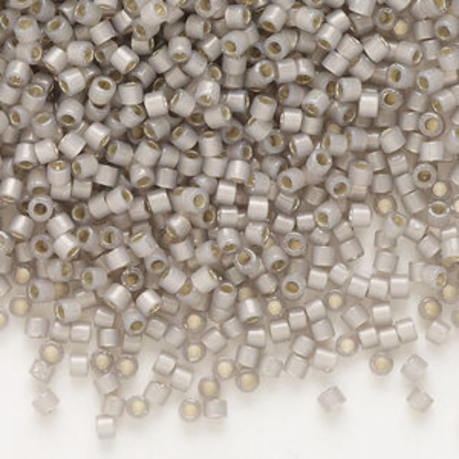 #11 Delica Seed Beads, Silver Lined Light Taupe Opal, DB1456-TB, Approx 1440 Beads, 1 two inch tube, 7.2 grams