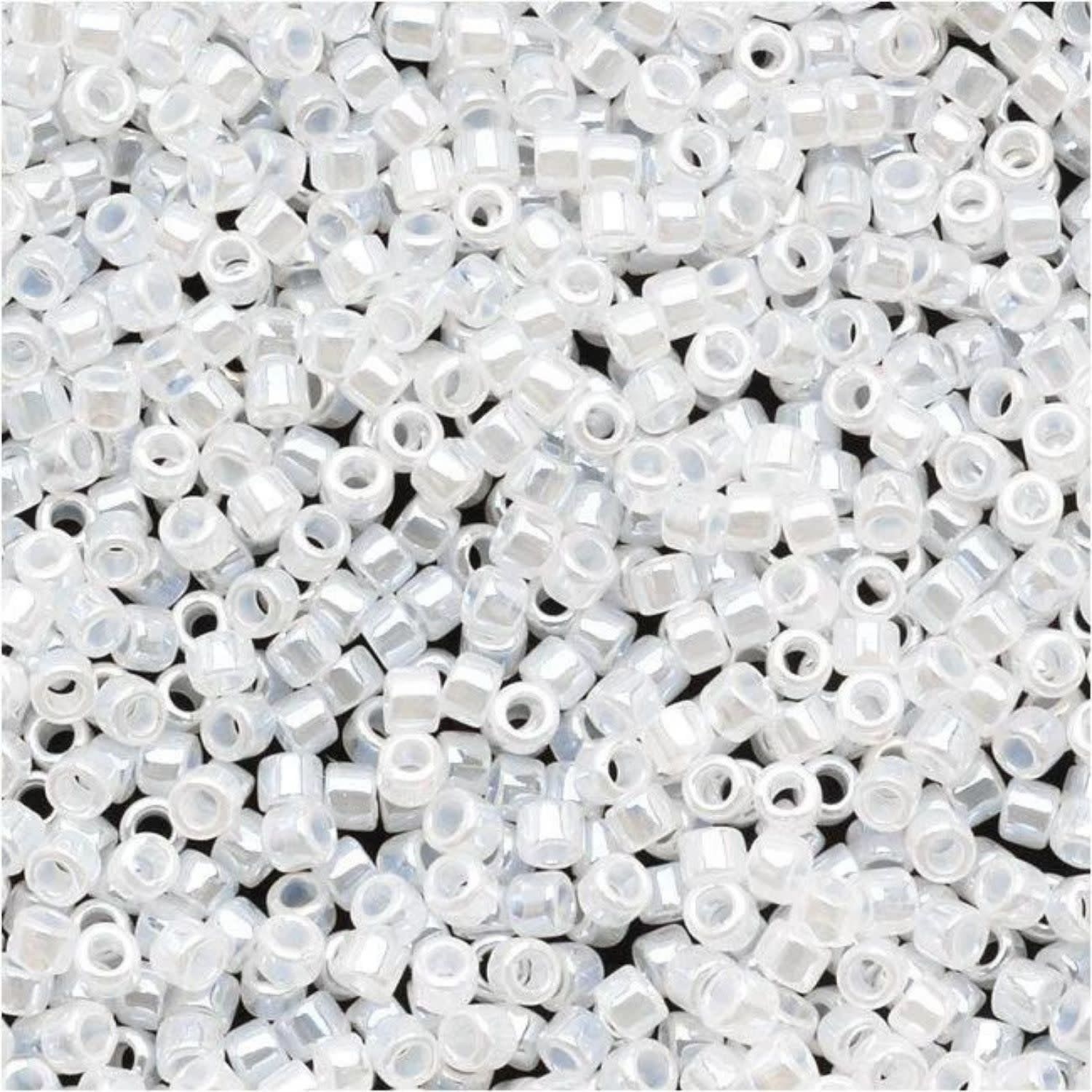 #11 Delica Seed Beads, Translucent Opal Luster, DB231-TB, Approx 1440 Beads, 1 two inch tube, 7.2 grams