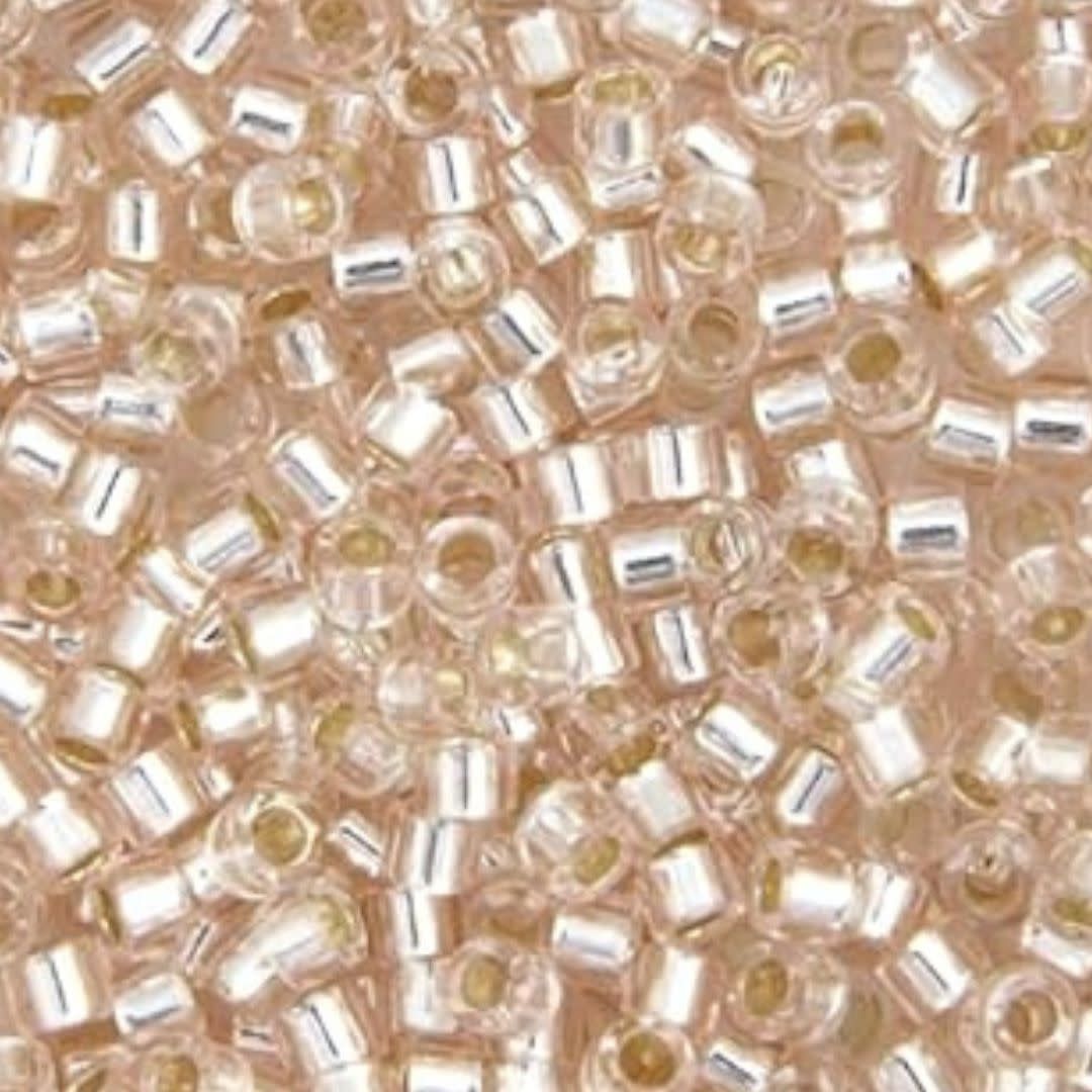 #11 Delica Seed Beads, Silver Lined Pink Mist, DB1203-TB, Approx 1440 Beads, 1 two inch tube, 7.2 grams