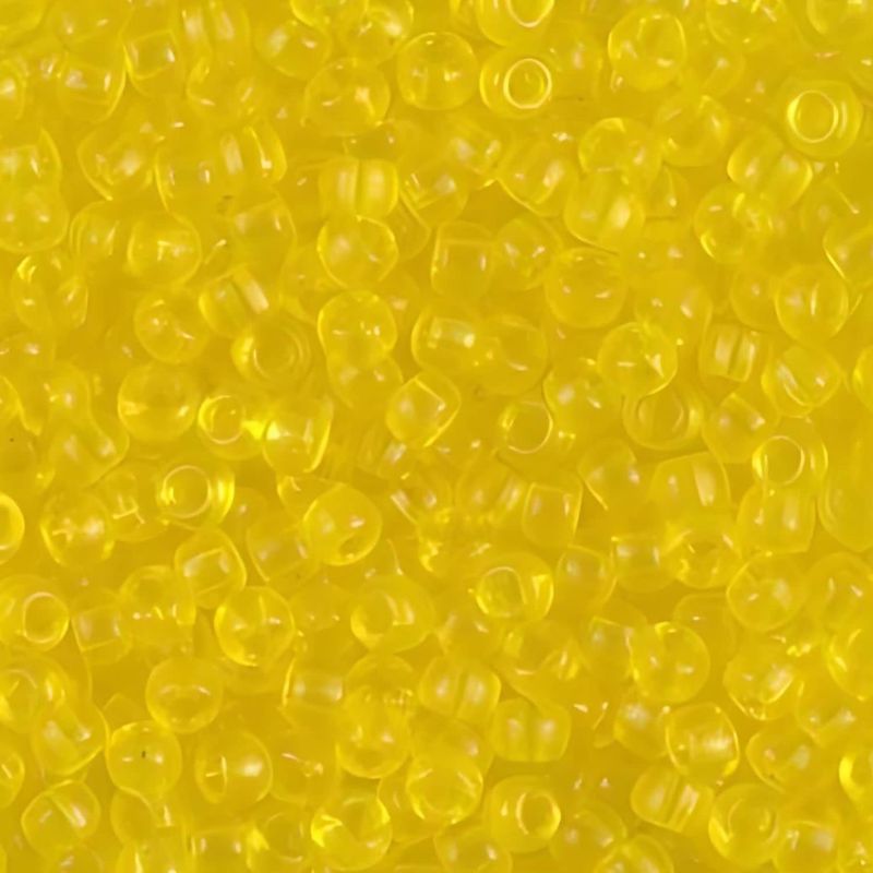 #8 Miyuki Seed Beads - Transparent Yellow, 8-9136-TB, Approx 858 Beads/22 Grams, 1 five inch tube
