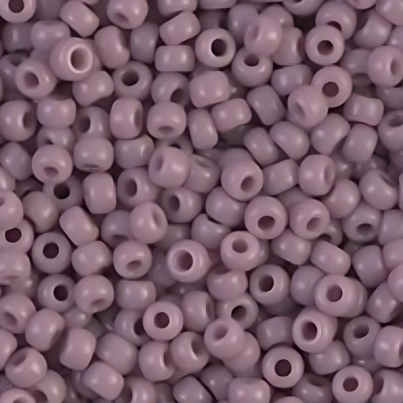 #8 Miyuki Rocailles Seed Beads - Opaque Mauve, Approx 440 Beads, 10 Grams/0.35oz