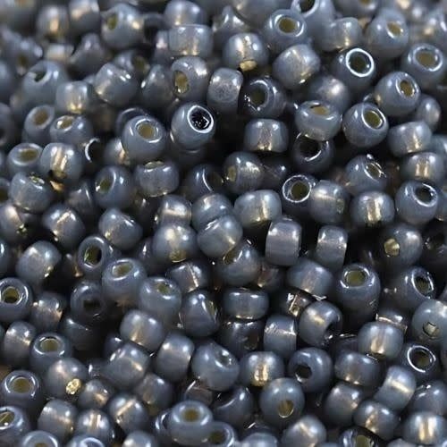 #8 Miyuki Seed Beads - Duracoat Silver Lined Grey, 8-94251-TB, Approx 858 Beads/22 Grams, 1 five inch tube