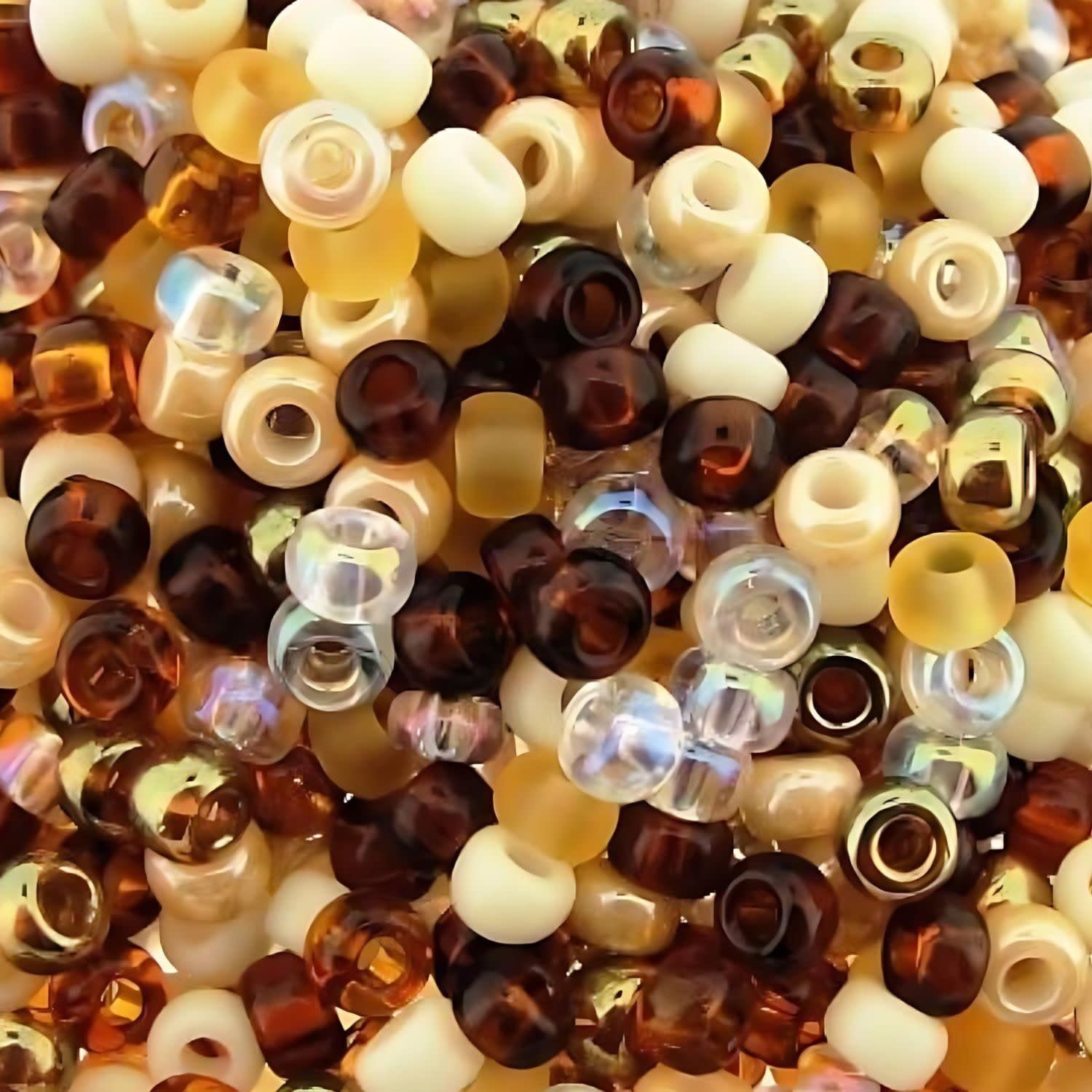 #8 Miyuki Seed Beads - Mix Honey Butter, 8-9MIX22-TB, Approx 858 Beads/22 Grams, 1 five inch tube