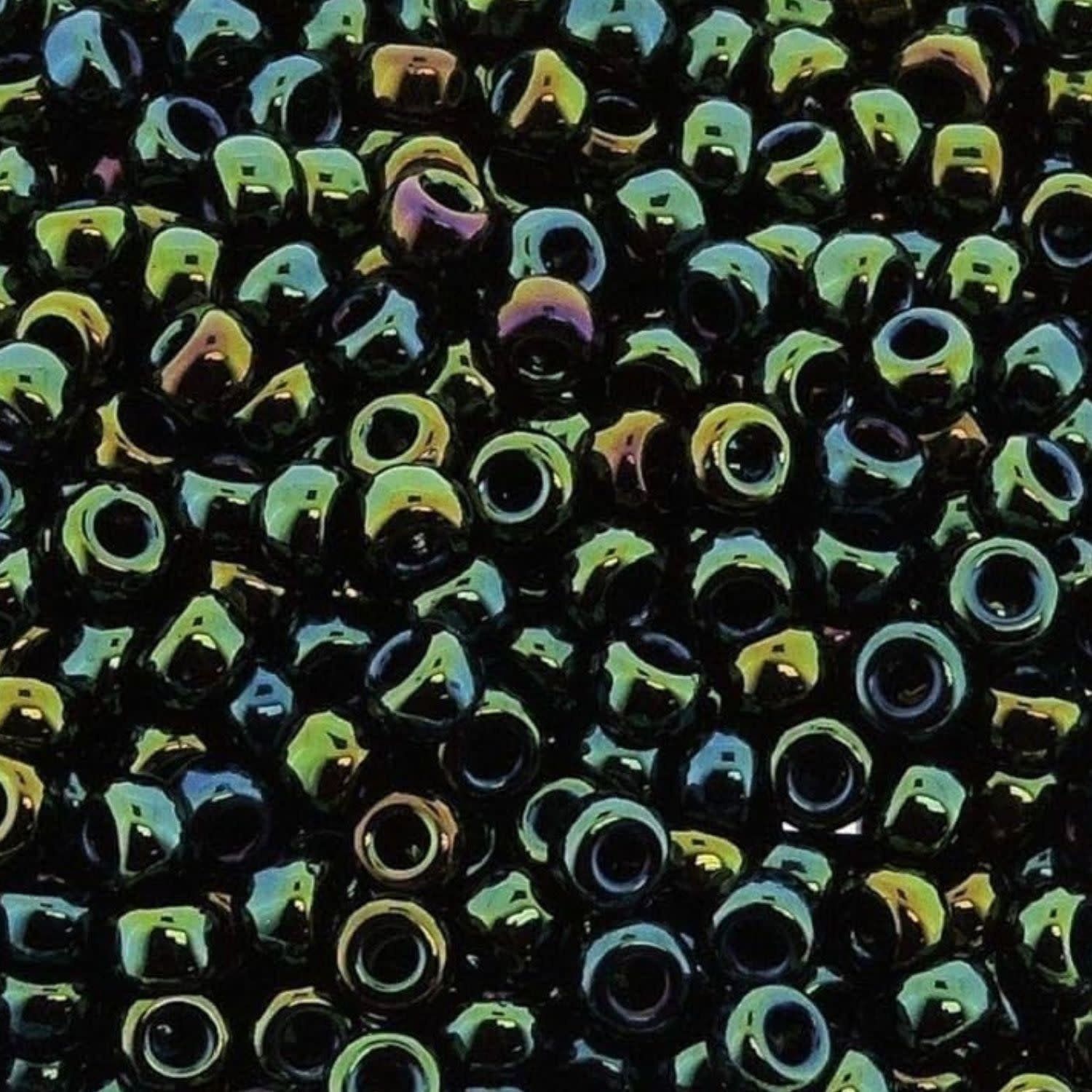 #8 Miyuki Seed Beads - Metallic Forest Green Iris, 8-9453-TB, Approx 858 Beads/22 Grams, 1 five inch tube