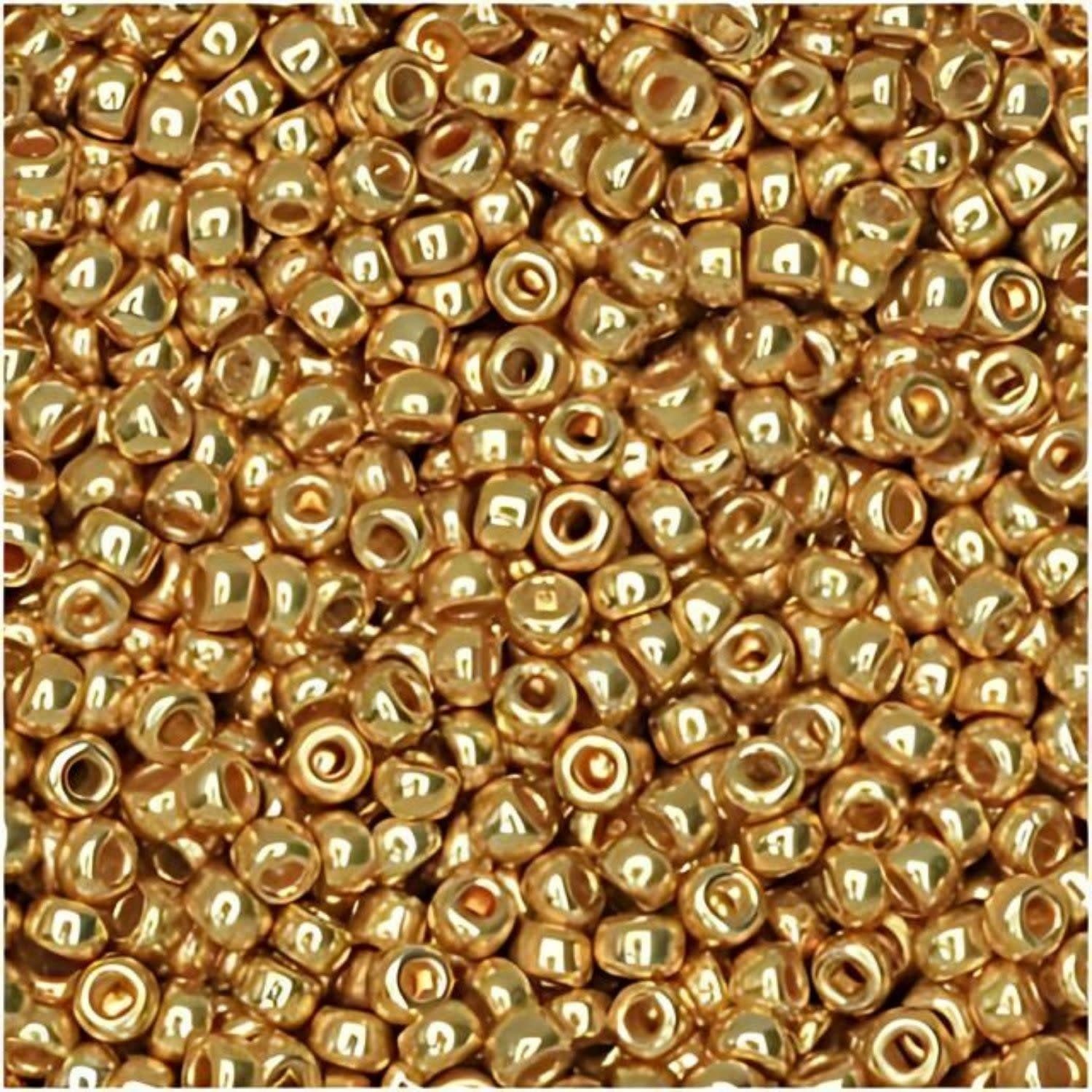 #11 Miyuki Seed Beads - Galvanized Yellow Gold, 11-91053-TB, Approx 24 Grams, 1 five inch tube