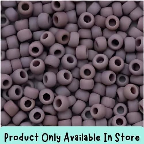 #8 Toho Seed Beads, Opaque Frosted Lavender, 3x3mm, 19 Grams/0.67oz, in store only