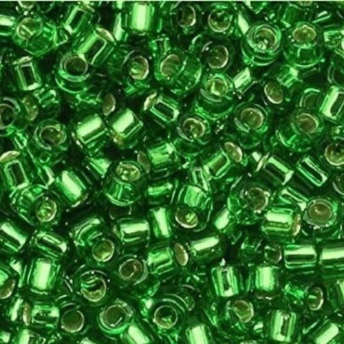 #11 Delica Seed Beads, Silver Lined Light Green, DB046-TB, Approx 1440 Beads, 1 two inch tube, 7.2 grams