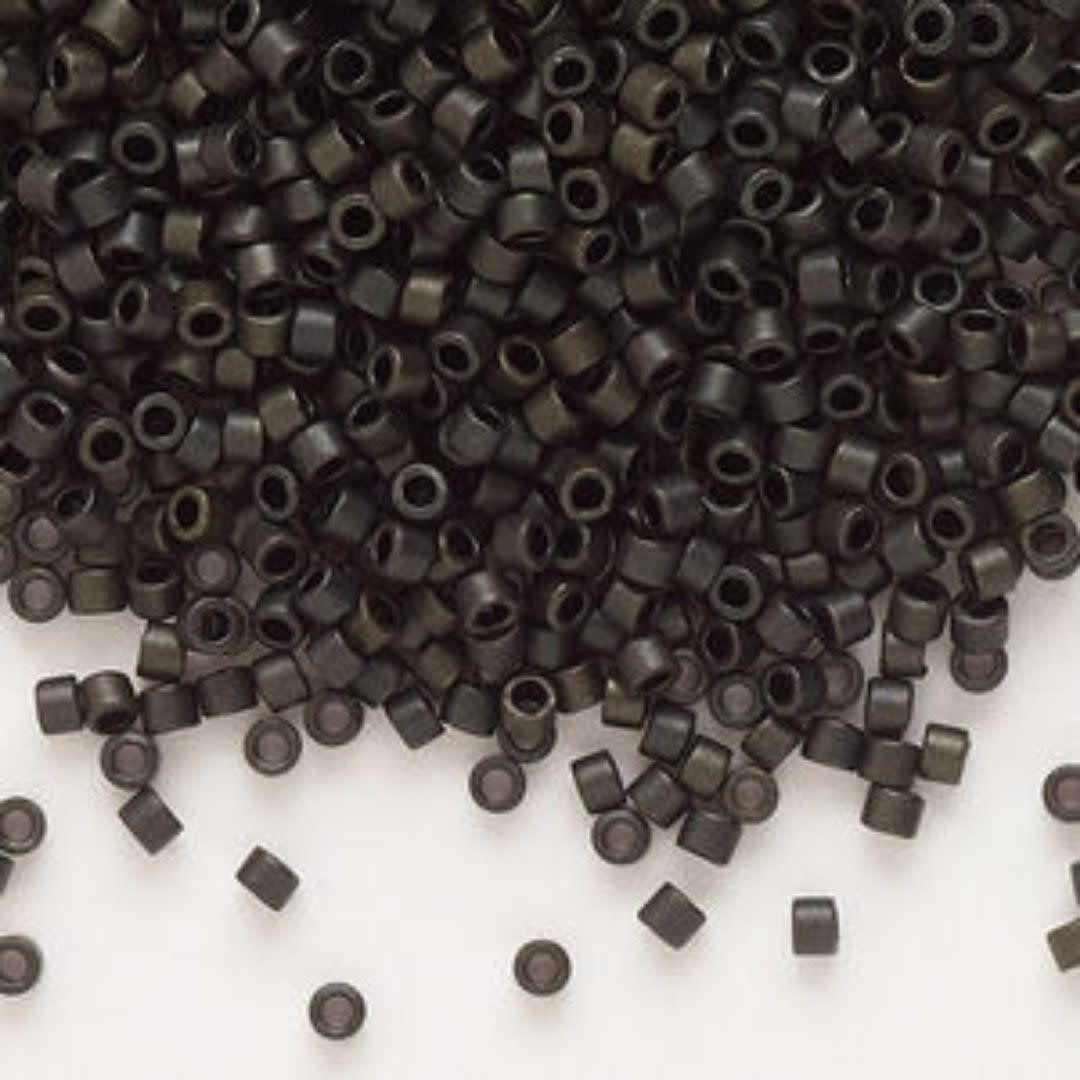 #11 Delica Seed Beads, Matte Metallic Dark Olive Green, DB311-TB, Approx 1440 Beads, 1 two inch tube, 7.2 grams