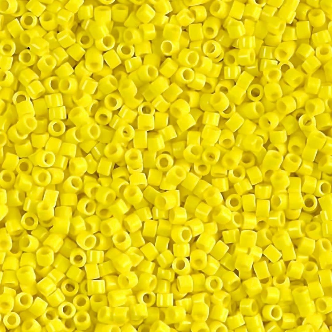 #11 Delica Seed Beads, Opaque Yellow, DB721-T, Approx 1440 Beads, 1 two inch tube, 7.2 grams