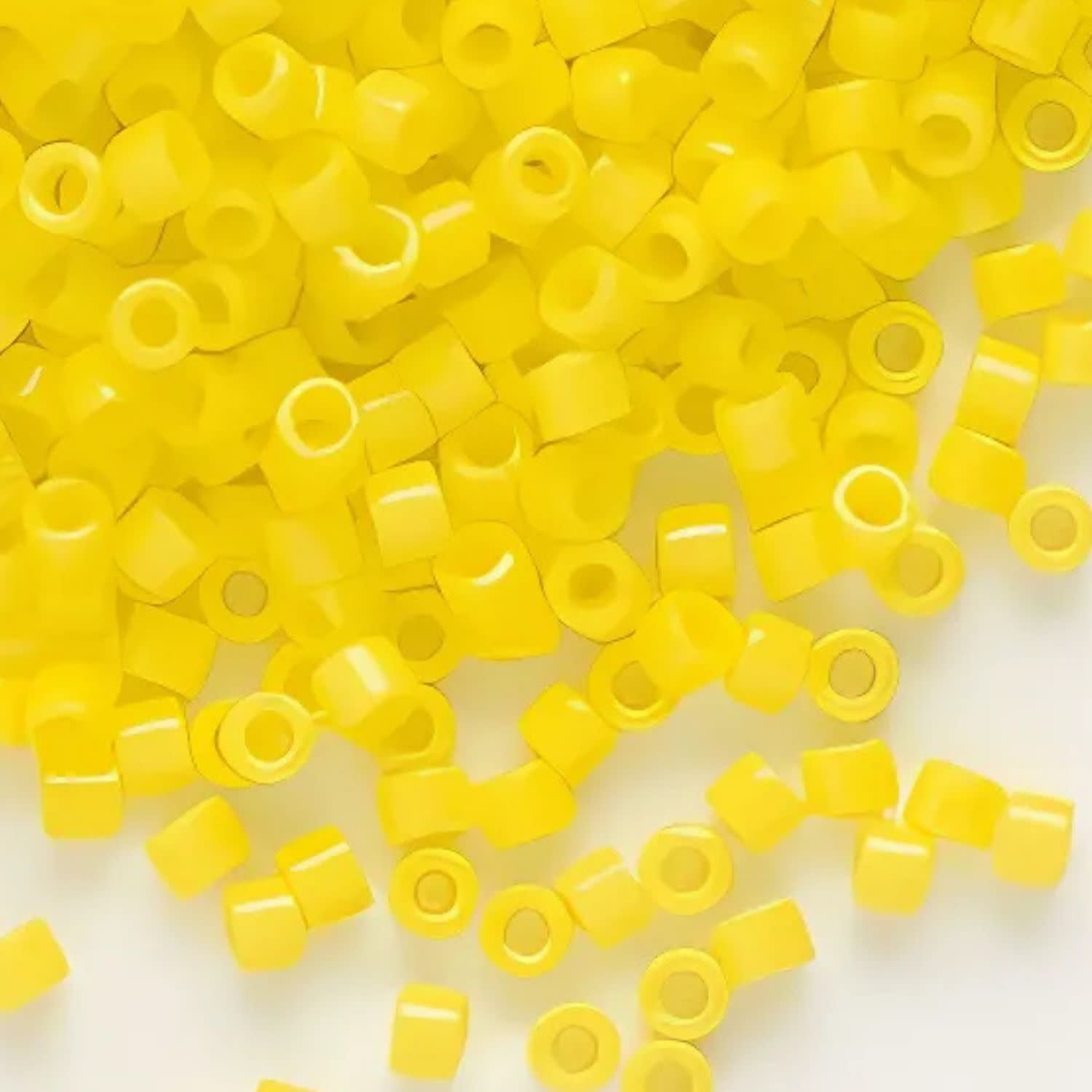 #11 Delica Seed Beads, Opaque Yellow, DB721-T, Approx 1440 Beads, 1 two inch tube, 7.2 grams