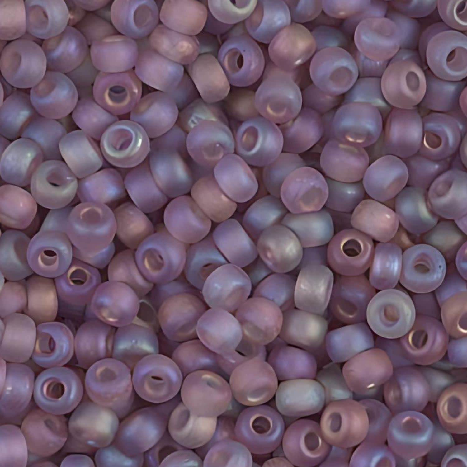 #8 Miyuki Seed Beads - Matte Transparent Rainbow Amethyst Rainbow/AB, 8-9142FR-TB, Approx 858 Beads/22 Grams, 1 five inch tube