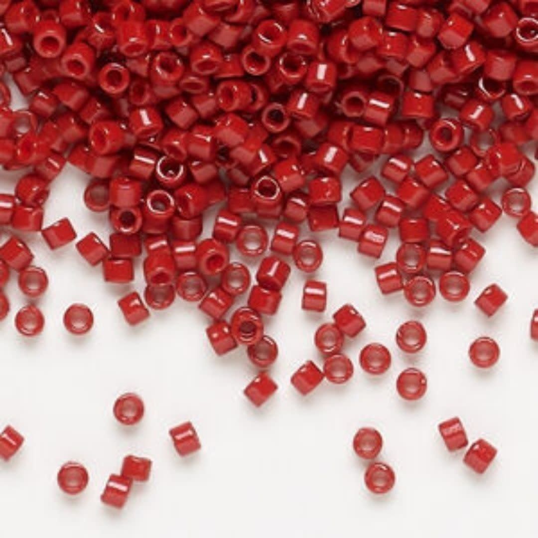 #11 Delica Seed Beads, Duracoat Opaque Barn Red, DB2354-TB, Approx 1440 Beads, 1 two inch tube, 7.2 grams