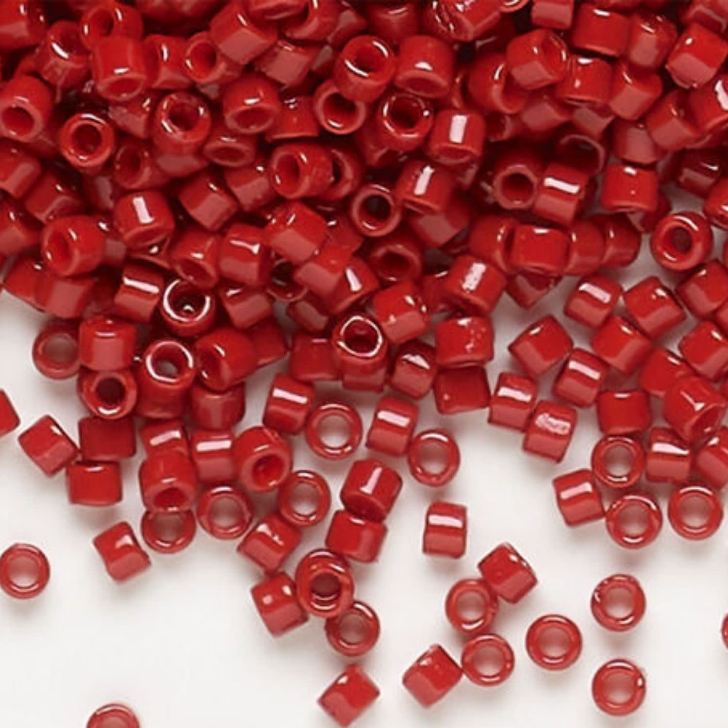 #11 Delica Seed Beads, Duracoat Opaque Barn Red, DB2354-TB, Approx 1440 Beads, 1 two inch tube, 7.2 grams