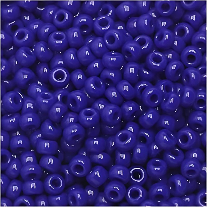 #8 Miyuki Rocailles Seed Beads - Opaque Cobalt Blue, Approx 440 Beads, 10 Grams/0.35oz