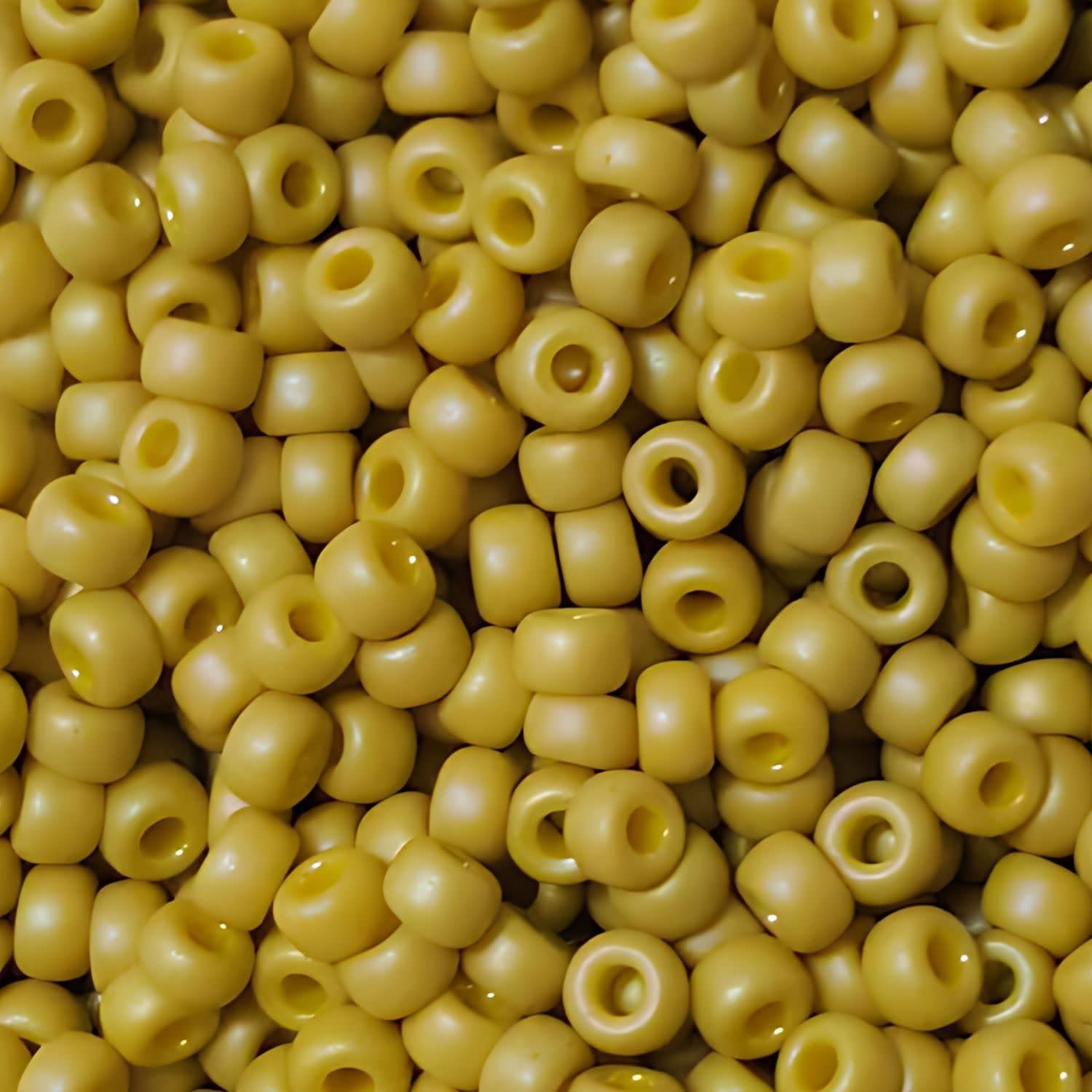 #8 Miyuki Seed Beads - Frosted Opaque Glaze Yellow Rainbow/AB, 8-94692-TB, Approx 858 Beads/22 Grams, 1 five inch tube