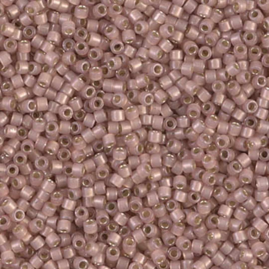 #11 Delica Seed Beads, Silver Lined Shell Opal, DB1459-TB, Approx 1440 Beads, 1 two inch tube, 7.2 grams