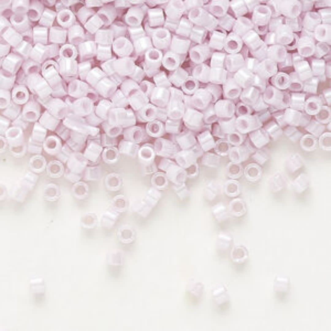 #11 Delica Seed Beads, Opaque Luster Pale Rose Pink Ceylon, DB1534-TB, Approx 1440 Beads, 1 two inch tube, 7.2 grams
