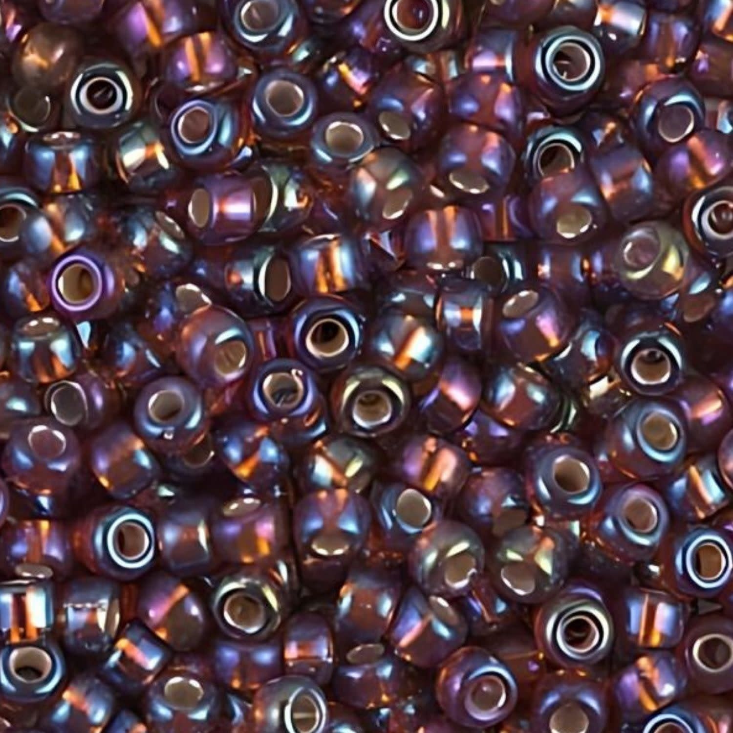 #11 Miyuki Seed Beads - Silver Lined Dark Topaz Ab, 11-91005-TB, Approx 24 Grams, 1 five inch tube