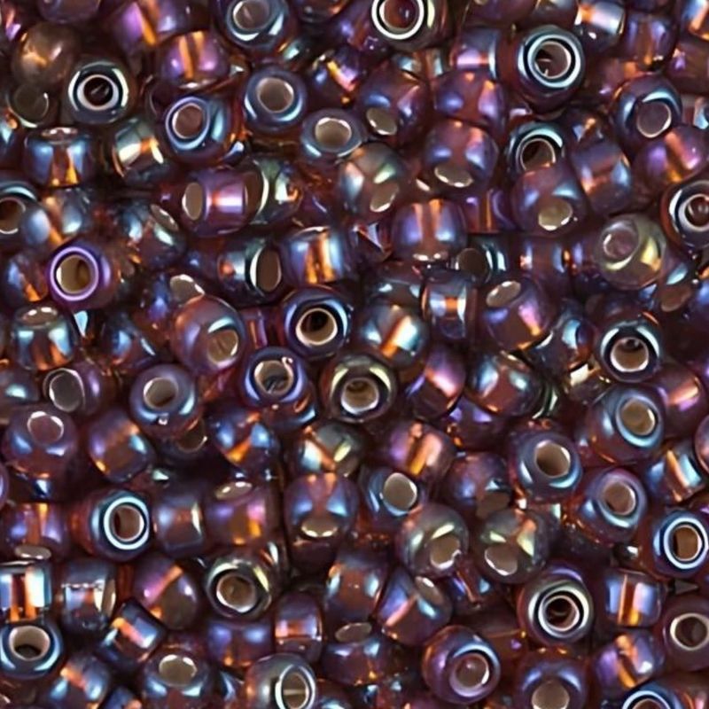 #11 Miyuki Seed Beads - Silver Lined Dark Topaz Ab, 11-91005-TB, Approx 24 Grams, 1 five inch tube