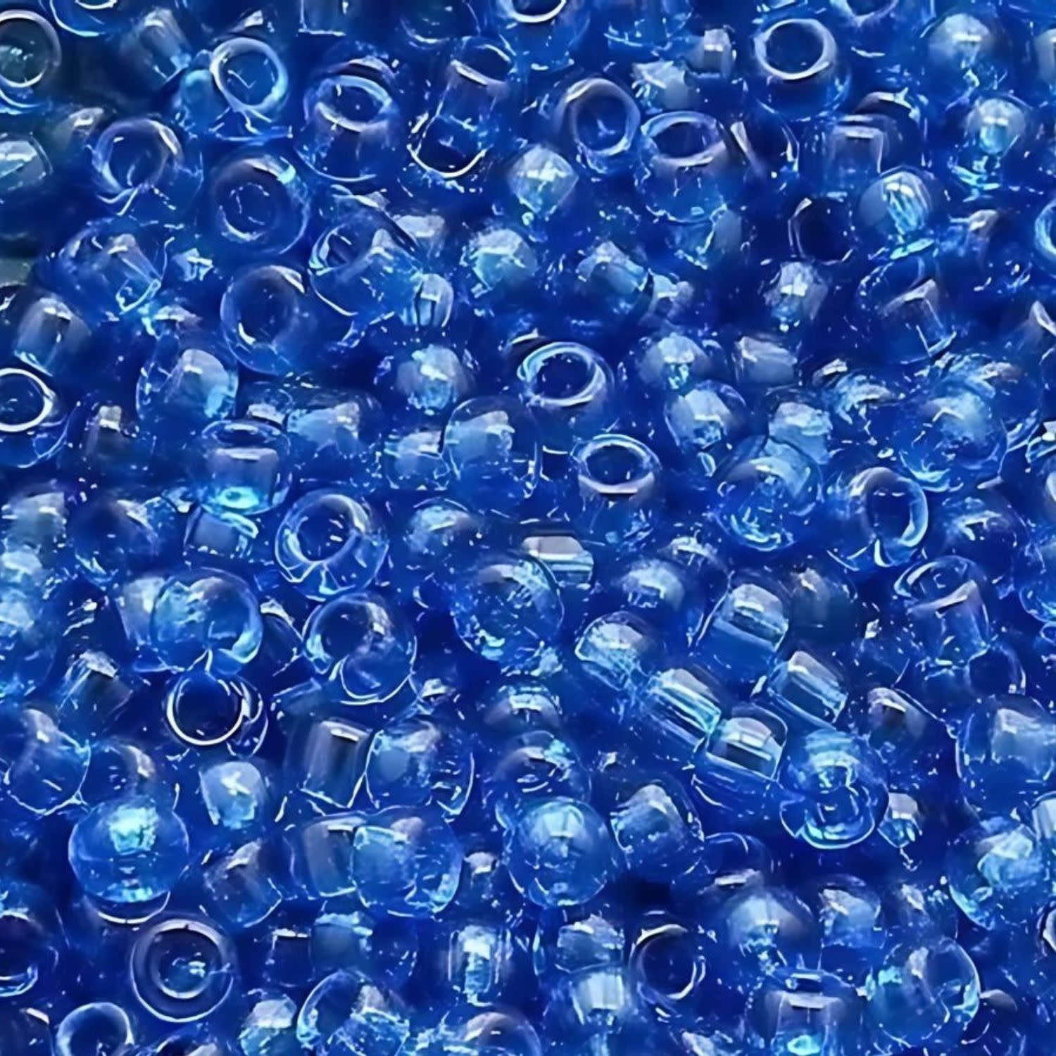#11 Miyuki Seed Beads - Transparent Capri Blue, 11-9149-TB, Approx 24 Grams, 1 five inch tube