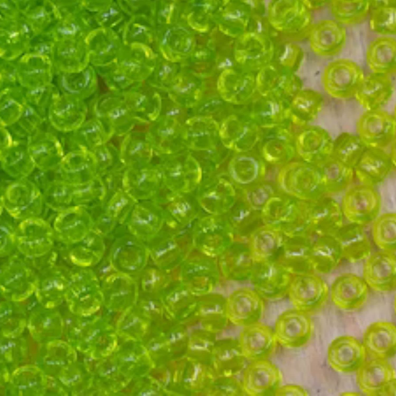 #11 Miyuki Seed Beads - Transparent Chartreuse, 11-9143-TB, Approx 24 Grams, 1 five inch tube