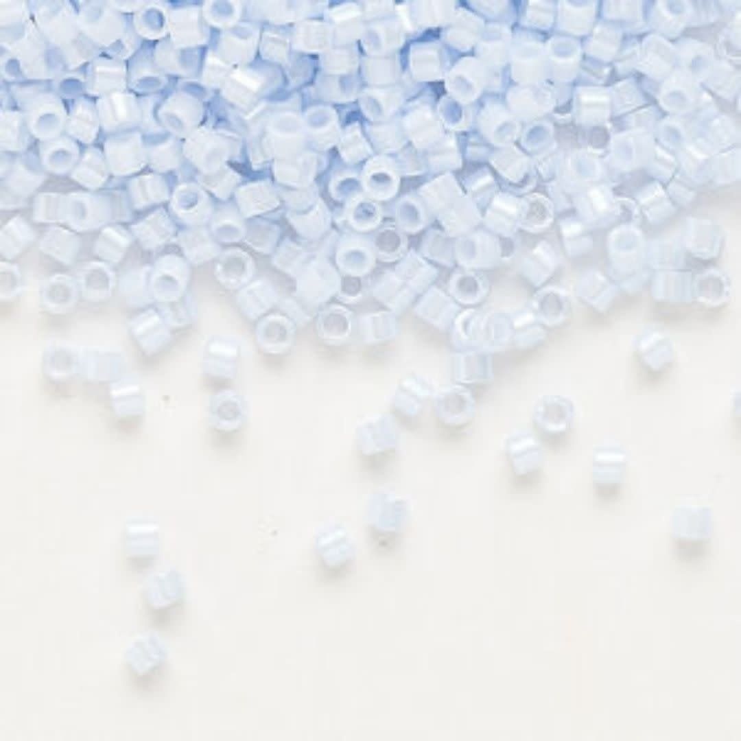 #11 Delica Seed Beads, Opaque Luster Light Sky Blue Ceylon, DB1537-TB, Approx 1440 Beads, 1 two inch tube, 7.2 grams