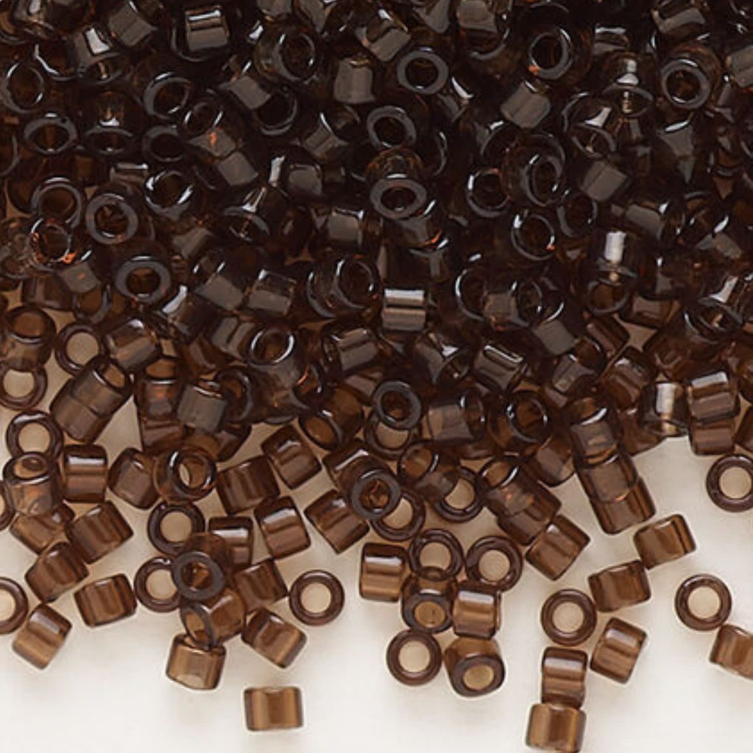 #11 Delica Seed Beads, Transparent Taupe Brown, DB715-TB, Approx 1440 Beads, 1 two inch tube, 7.2 grams