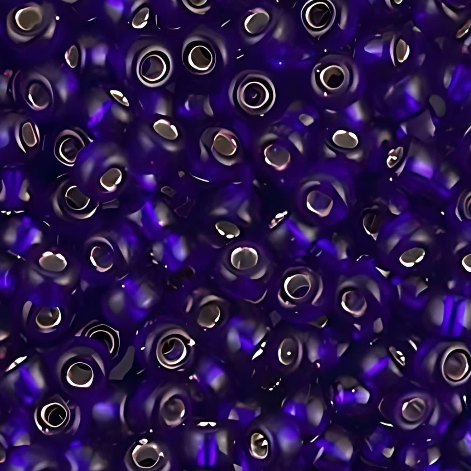 #8 Miyuki Seed Beads - Silver Lined Dark Sapphire Blue, 8-9709-TB, Approx 858 Beads/22 Grams, 1 five inch tube