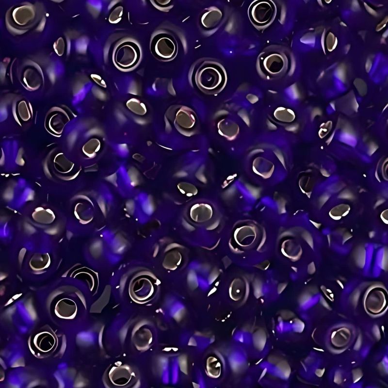 #8 Miyuki Seed Beads - Silver Lined Dark Sapphire Blue, 8-9709-TB, Approx 858 Beads/22 Grams, 1 five inch tube