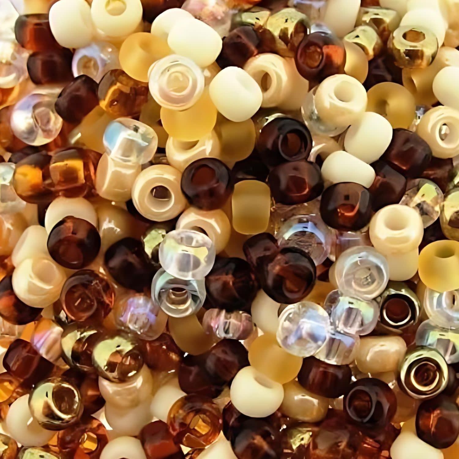 #8 Miyuki Seed Beads - Mix Wheat Berry, 8-9MIX04-TB, Approx 858 Beads/22 Grams, 1 five inch tube