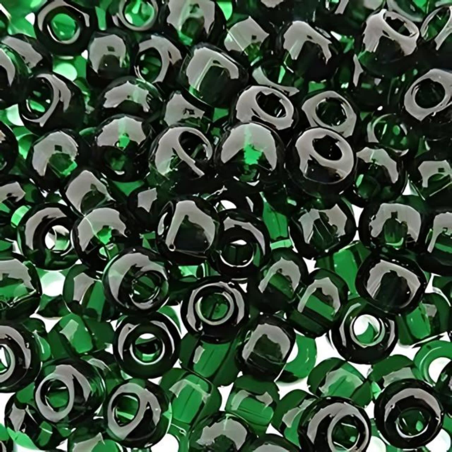 #6 Miyuki Seed Beads - Transparent Emerald Green, 6-9147-TB, Approx 240 Beads, 1 five inch tube, 20 grams