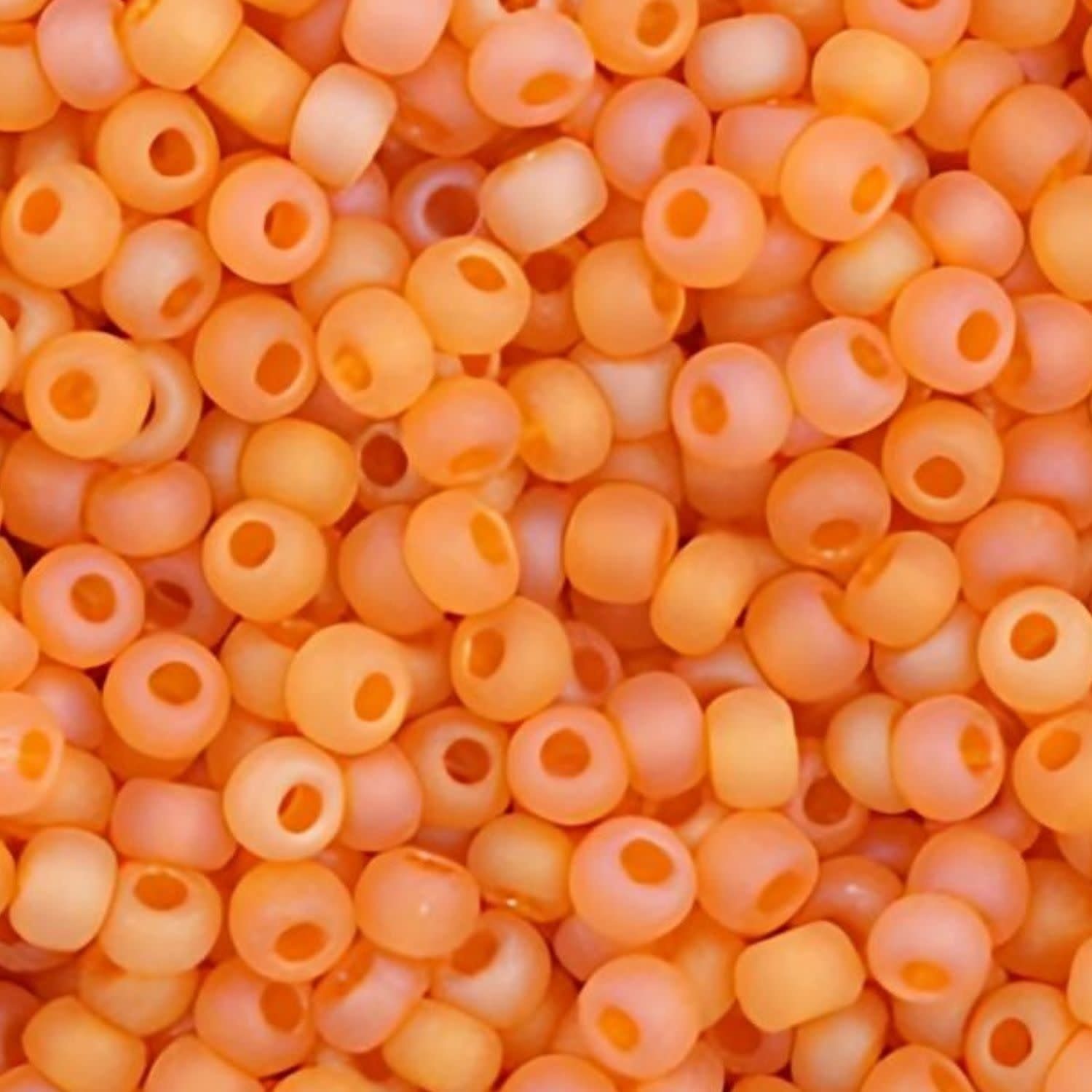 #11 Miyuki Seed Beads - Matte Transparent Orange Ab, 11-9138Fr-TB, Approx 24 Grams, 1 five inch tube