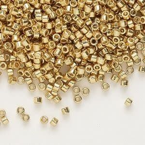 #11 Delica Seed Beads, Duracoat Galvanized Gold, DB1832-TB, Approx 1440 Beads, 1 two inch tube, 7.2 grams