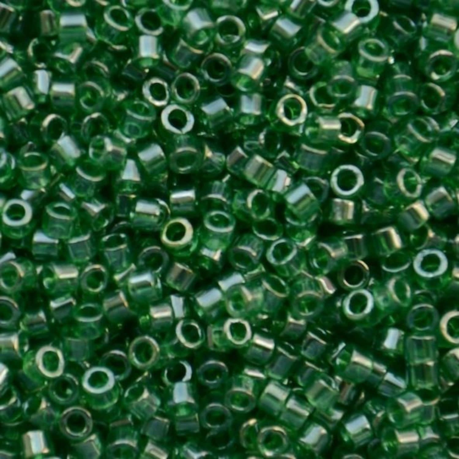 #11 Delica Seed Beads, Transparent Luster Green, DB1889-TB, Approx 1440 Beads, 1 two inch tube, 7.2 grams