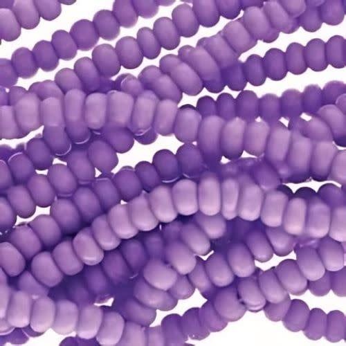 #6 Czech Seed Beads, Plum Opaque Solgel, 6 Strands, Approx 1090 Beads, 4x3.5mm, 74gms/2.61oz