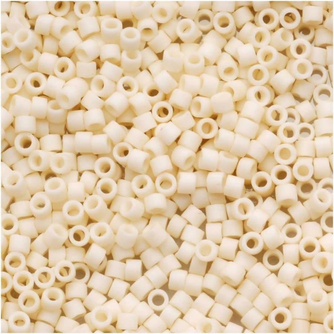 #11 Delica Seed Beads, Matte Opaque Cream, DB352-TB, Approx 1440 Beads, 1 two inch tube, 7.2 grams