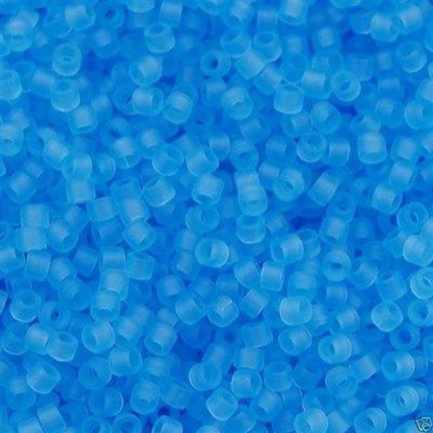 #11 Delica Seed Beads, Matte Transparent Light Blue, DB747-TB, Approx 1440 Beads, 1 two inch tube, 7.2 grams