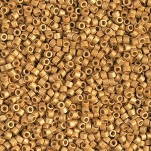 #11 Delica Seed Beads, Matte Duracoat Galvanized Yellow Gold, DB1833F-TB, Approx 1440 Beads, 1 two inch tube, 7.2 grams