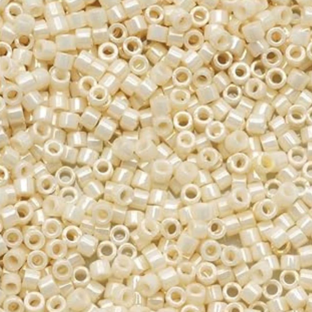 #11 Delica Seed Beads, Opaque Luster Ceylon Light Yellow, DB203-TB, Approx 1440 Beads, 1 two inch tube, 7.2 grams